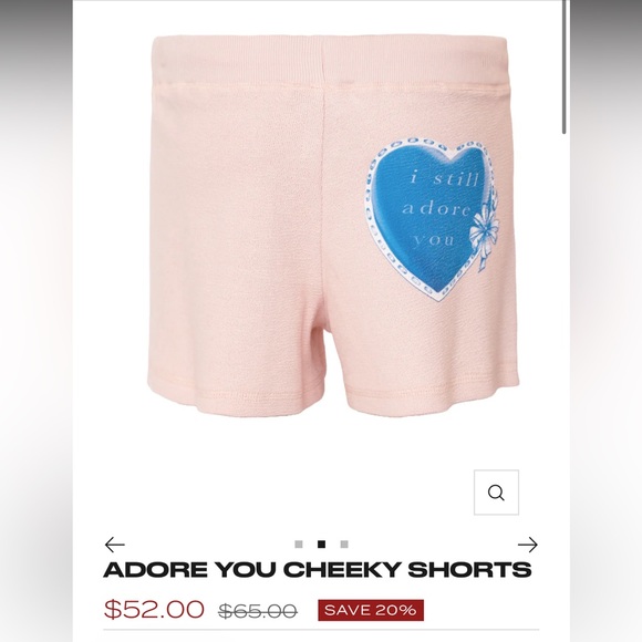 Boys Lie Pink Adore You Cheeky Shorts Size Medium - Picture 2 of 8